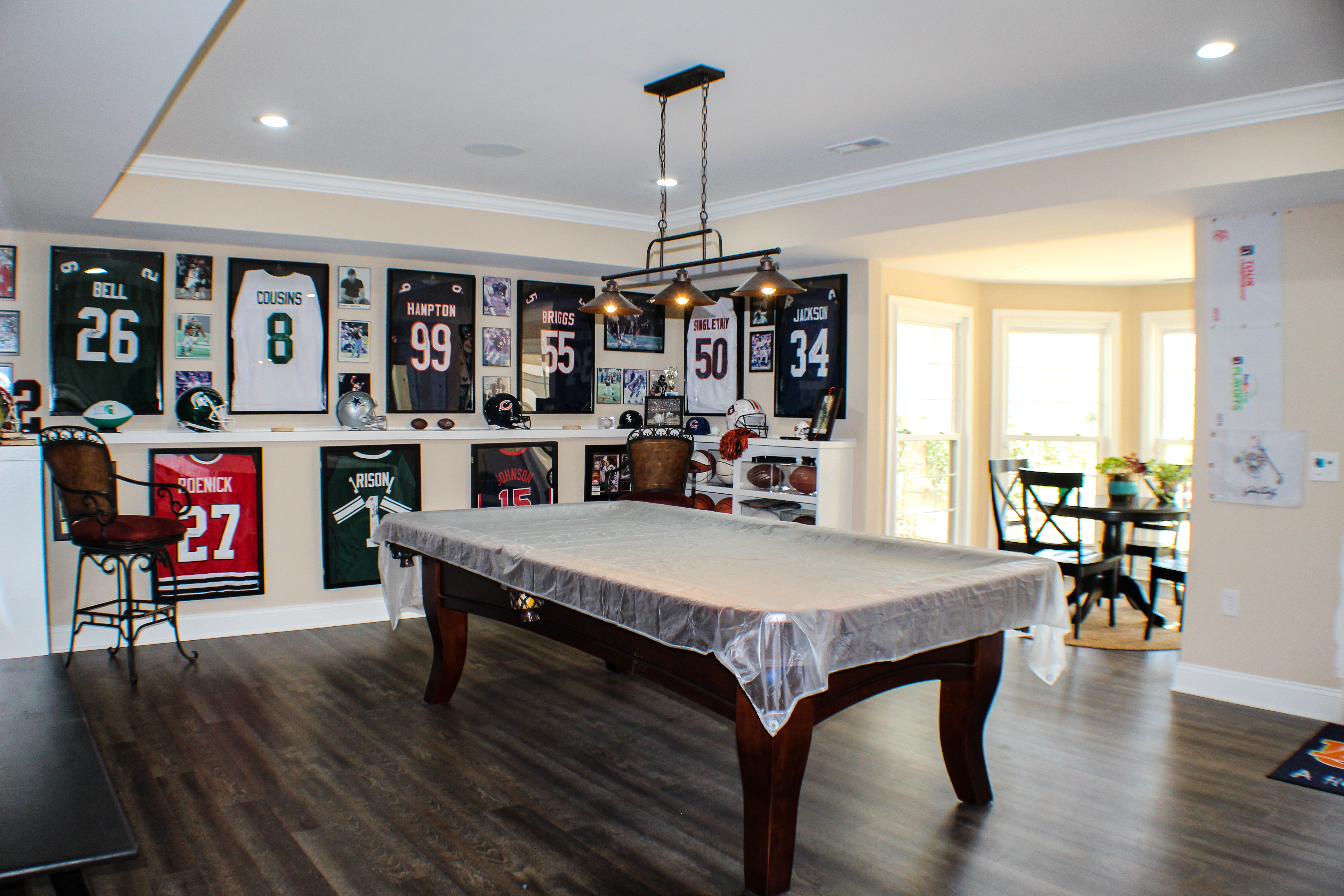 Basement entertainment area