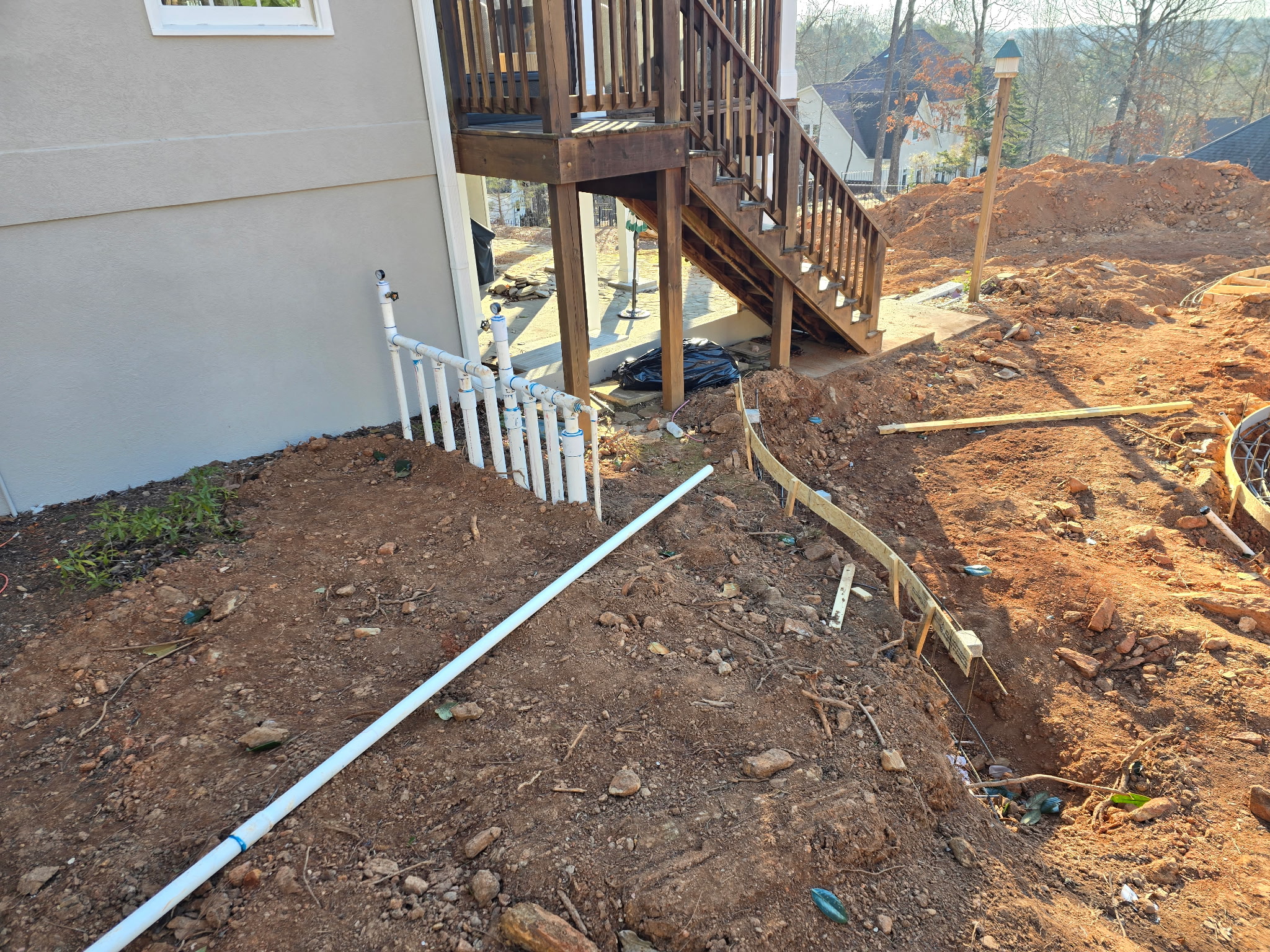 Professional pool plumbing installation